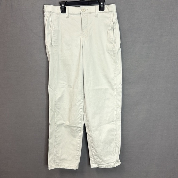 Women's Lee Ultra Lux Mid Rise Straight Leg Pants- White Smoke Size 8 GUC - Picture 3 of 7